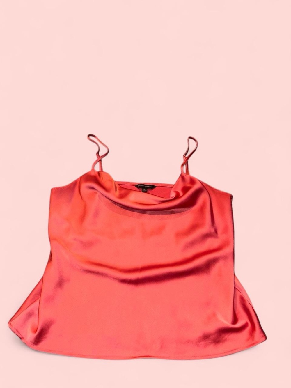 Banana Republic Coral Satin Cowl Neck Tank